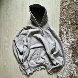 Champion Reverse Weave Hoodie Sweatshirt Adult Unisex Large Gray Pullover